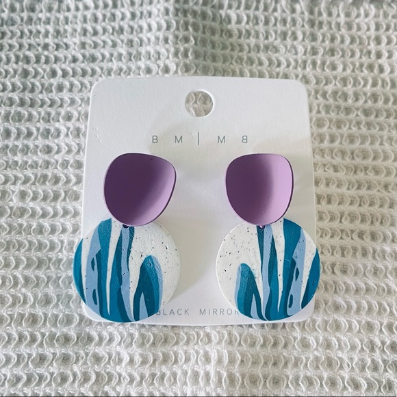 Black Mirror Jewelry - Black Mirror BM Acrylic Korean Fashion Earrings